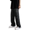 Classic Plaid With Chain Streetwear Tight End Pants 5