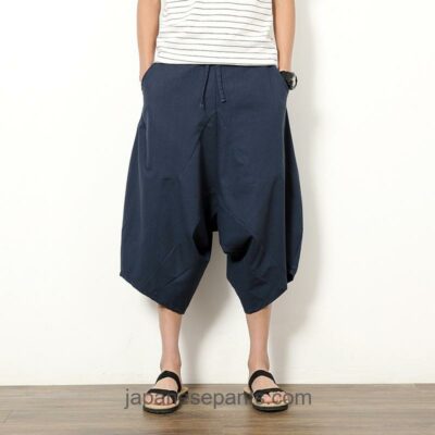 Japanese Pattern Cropped Harem Pants