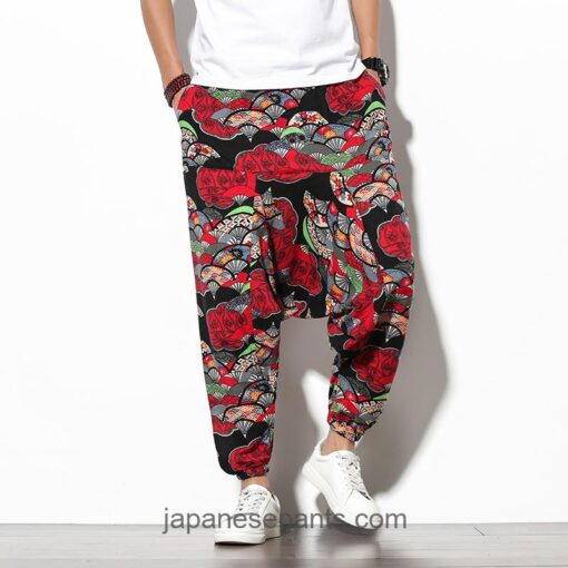 Streetwear Summer Dragon Printed Pattern Casual Harem Pants 3