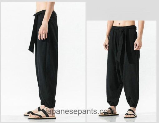 Traditional Loose Baggy Japanese Style Comfortable Harem Pants 11