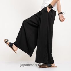 Japanese Samurai CozySummer Solid Wide Leg Pants 1