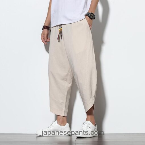Drawstring Solid Colors Cozy Cropped Harem Pants 2