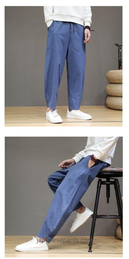 Baggy Casual Traditional Japanese Pants 13