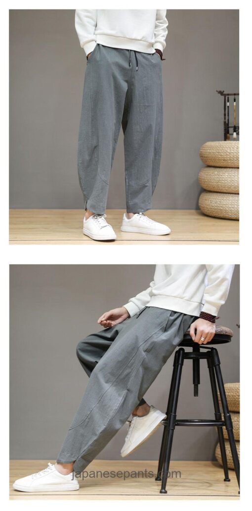 Baggy Casual Traditional Japanese Pants 12
