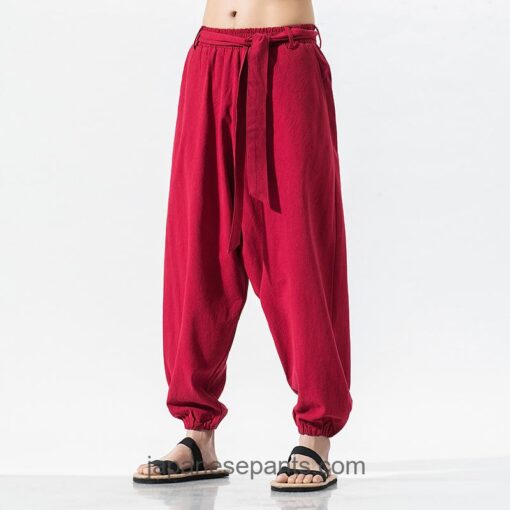 Traditional Loose Baggy Japanese Style Comfortable Harem Pants 4