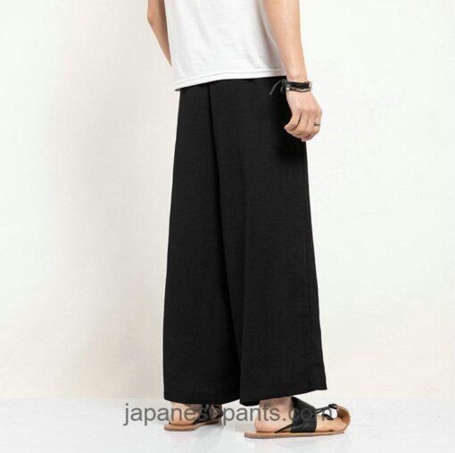 Japanese Samurai CozySummer Solid Wide Leg Pants 10