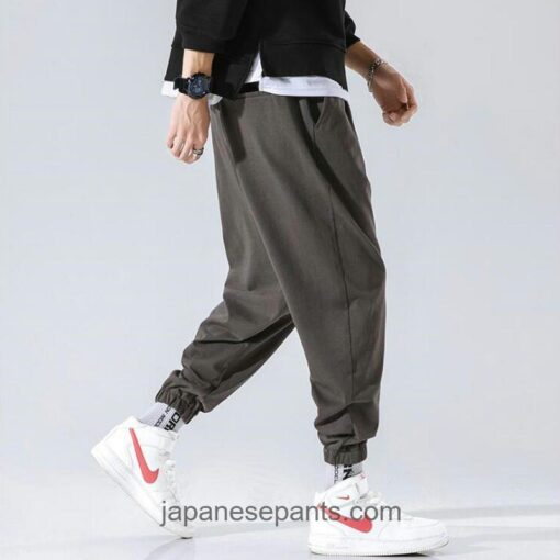 Japanese Morden Style Solid Harem Pants 2