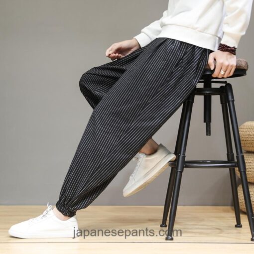 Retro Stripe Comfortable Harem Pants 3