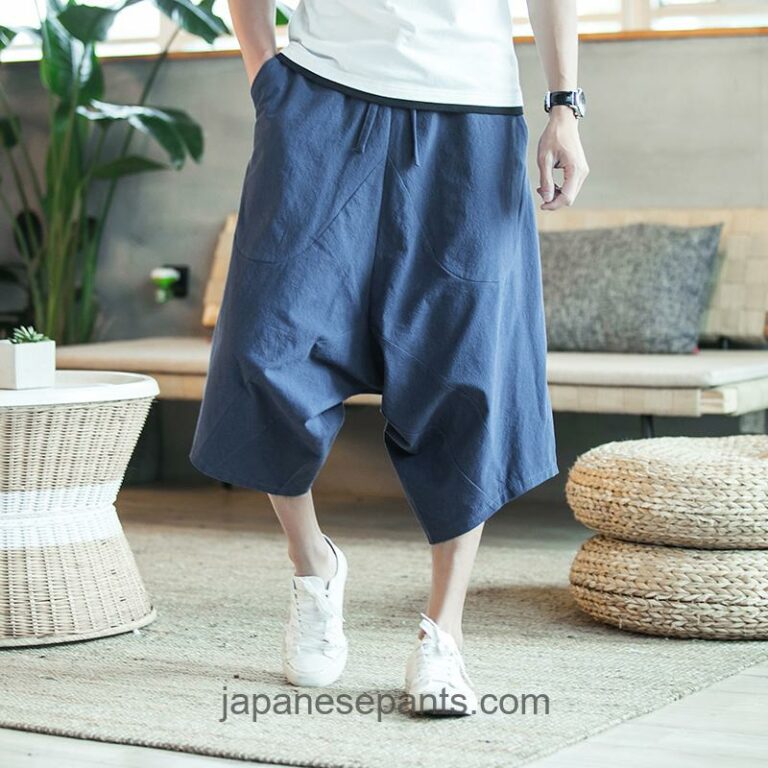 Japanese Pattern Cropped Harem Pants