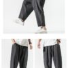 Patchwork Streetwear Cropped Harem Pants 10
