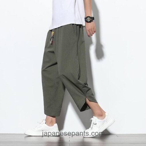 Drawstring Solid Colors Cozy Cropped Harem Pants 6