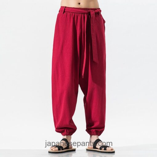 Traditional Loose Baggy Japanese Style Comfortable Harem Pants 5